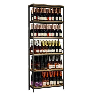 Product image for 'Metal-wood storage shelf Black Pure WOOD model 1'
