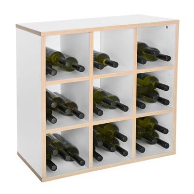 Product image for 'Module with 9 compartments alpine white/natural oak edge'