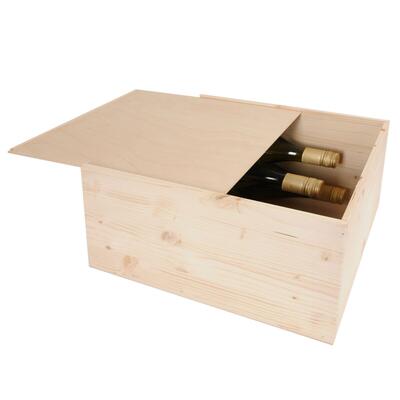Product image for 'Wine box with sliding lid SIENA for 6 bottles'