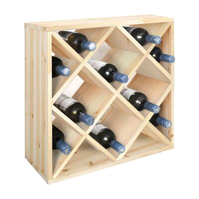 Product image for 'Wine rack 50 cm, module diamond shaped inserts, nat.'