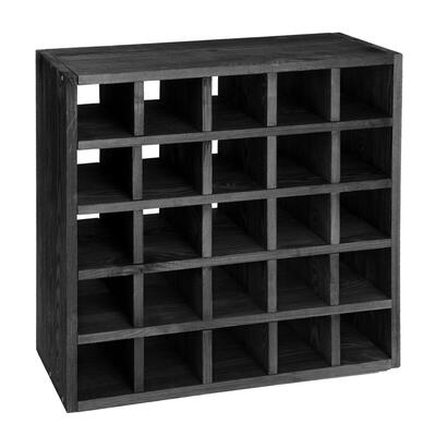 Product image for 'Wine rack 52 cm, check, stained black'