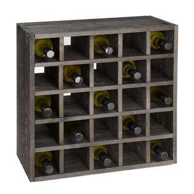 Product image for 'Wine rack 52 cm, module grid, brown stained'