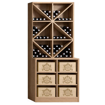 Product image for 'Wine rack PRESTIGE 7 made of solid oak'