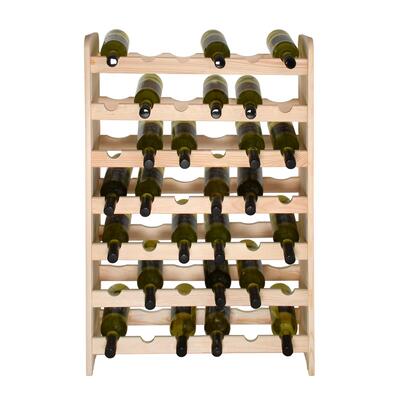 Product image for 'Wooden wine rack OPTIPLUS, model 1, untreated wood'