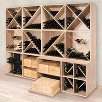 Product image for 'Rack module with 2 shelves, 33 cm depth, light oak'