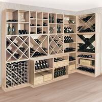 Product image for 'Rack module light oak, with single bottle sliding shelves'