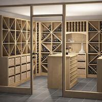 Product image for 'Wine rack series PRESTIGE made of solid oak, natural'