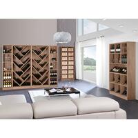 Product image for 'Wine rack system PRESTIGE made of solid oak, brown stained'