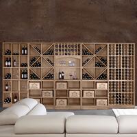Product image for 'Wine rack system PRESTIGE made of solid oak, brown stained'
