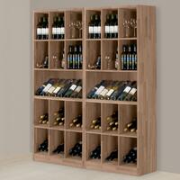 Product image for 'Wine rack system PRESTIGE made of solid oak, brown stained'