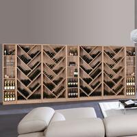 Product image for 'Wine rack system PRESTIGE made of solid oak, brown stained'
