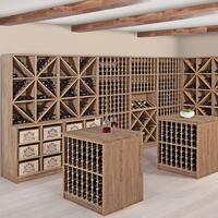 Product image for 'Wine rack PRESTIGE 1, brown stained oak'