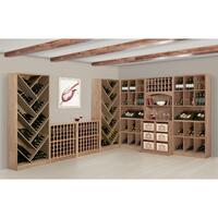 Product image for 'Wine rack PRESTIGE 3, brown stained oak'