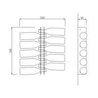 Product image for 'Acrylic wine rack RAVENNA, holds 10 bottles'