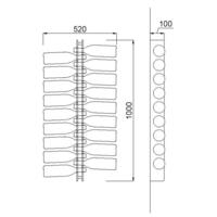 Product image for 'Acrylic wine rack RAVENNA, holds 18 bottles'