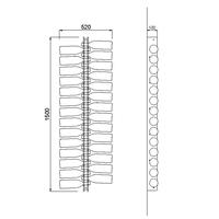 Product image for 'Wall wine rack RAVENNA acrylic, H 150 cm'