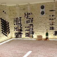Product image for 'Wine rack LUCIDA, acrylic, stainless steel, 240 bottles'