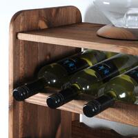 Product image for 'Wooden wine rack OPTIPLUS, model 1, brown stain'