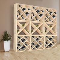 Product image for 'Wine rack 50 cm, module diamond shaped inserts, nat.'