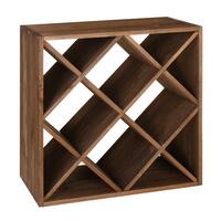 Product image for 'Wine rack 60 cm, module with diamond shaped inserts, brown'