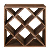 Product image for 'Wine rack 60 cm, module with diamond shaped inserts, brown'