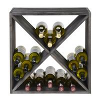 Product image for 'Wine rack 52 cm, module X-Cube brown stained'