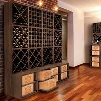 Product image for 'Wine rack 52 cm, module X-Cube brown stained'