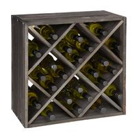 Product image for 'Wine rack 52 cm, diamond shaped inserts, brown'
