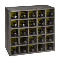Product image for 'Wine rack 52 cm, module grid, brown stained'