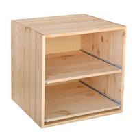 Product image for 'Wine rack 52 cm, module with sliding shelves, natural'