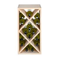 Product image for 'Wine rack with diamond shaped inserts, narrow, nat.'