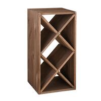Product image for 'Wine rack with diamond shaped inserts, narrow, brown'