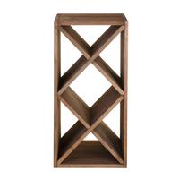 Product image for 'Wine rack with diamond shaped inserts, narrow, brown'