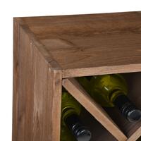 Product image for 'Wine rack with diamond shaped inserts, narrow, brown'