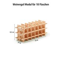 Product image for 'Wine rack system PRIMAVINO, natural wood'