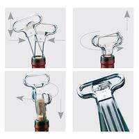 Product image for 'Clasp corkscrew AH-SO chrome-plated'