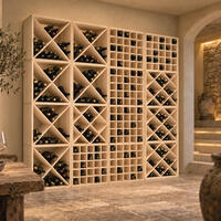 Product image for 'CUBE 52 wine rack system,untreated wood'