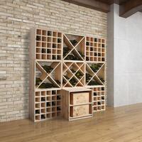 Product image for 'CUBE 52 wine rack system, untreated, module grid'