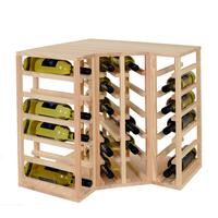 Product image for 'Wine rack 60 cm, Corner module, untreated pine'