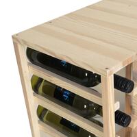 Product image for 'Wine rack 60 cm, Corner module, untreated pine'