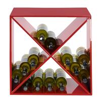 Product image for 'Metal wine rack System CUBE, red'