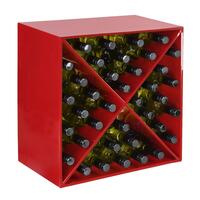 Product image for 'Metal wine rack System CUBE, red'