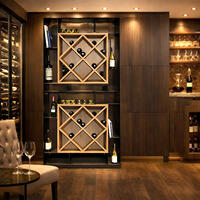 Product image for 'Wine rack NERO, wood & steel material mix'