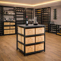 Product image for 'Wine rack system BLACK PURE, made of black metal'