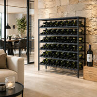 Product image for 'Wine rack system BLACK PURE, made of black metal'