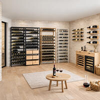 Product image for 'Wine rack system BLACK PURE, made of black metal'