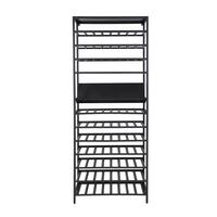 Product image for 'Metal Wine Rack BLACK PURE, Model 3 with Presentation Shelf'
