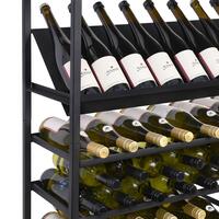 Product image for 'Metal Wine Rack BLACK PURE, Model 3 with Presentation Shelf'