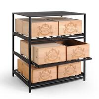 Product image for 'BLACK PURE Metal Wine Rack model 15 with Sliding Shelves'
