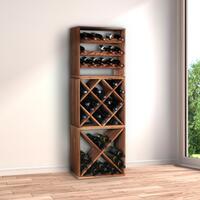 Product image for 'Wooden wine rack system CUBE 50 tobacco, diamond'